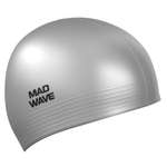 Шапочка для плавания латексная Mad Wave Solid M0565 01 0 17W серебро