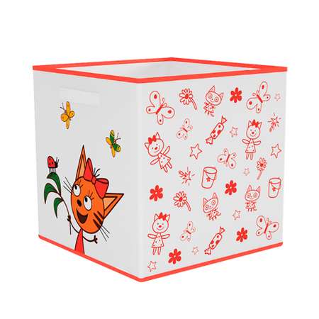 Коробка-куб Три кота для детских вещей Карамелька