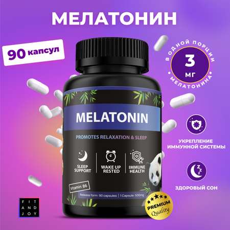 Мелатонин для сна FIT AND JOY с витамином С