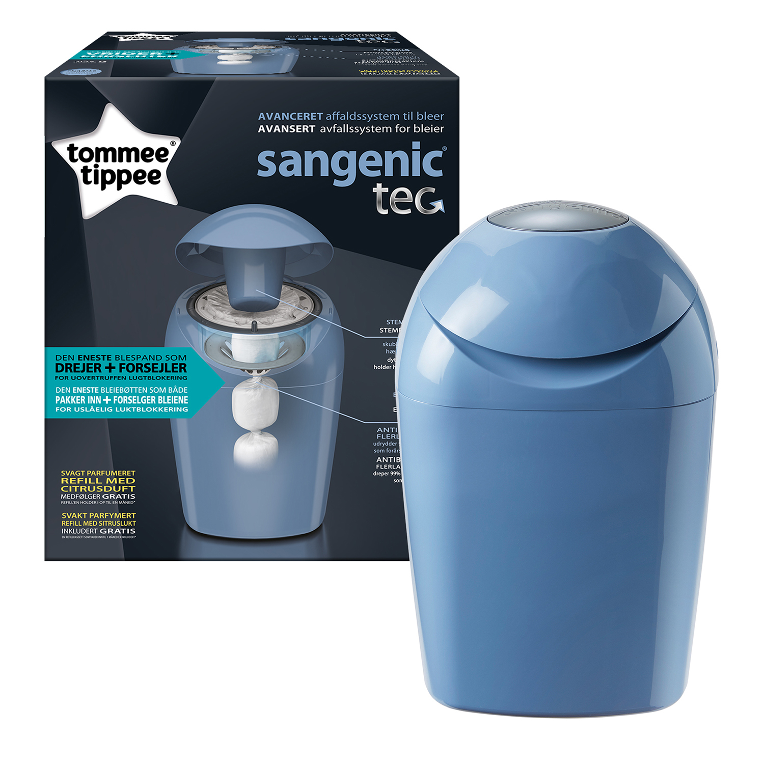 Утилизатор Tommee tippee Sangenic Tec Голубой 84009802 - фото 3