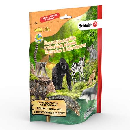 Пакетик-сюрприз SCHLEICH с 3 фигурками Wild Life L