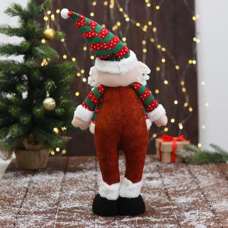 Мягкая игрушка Зимнее волшебство «Дед Мороз пузанчик» 10х52 см красно-зелёный