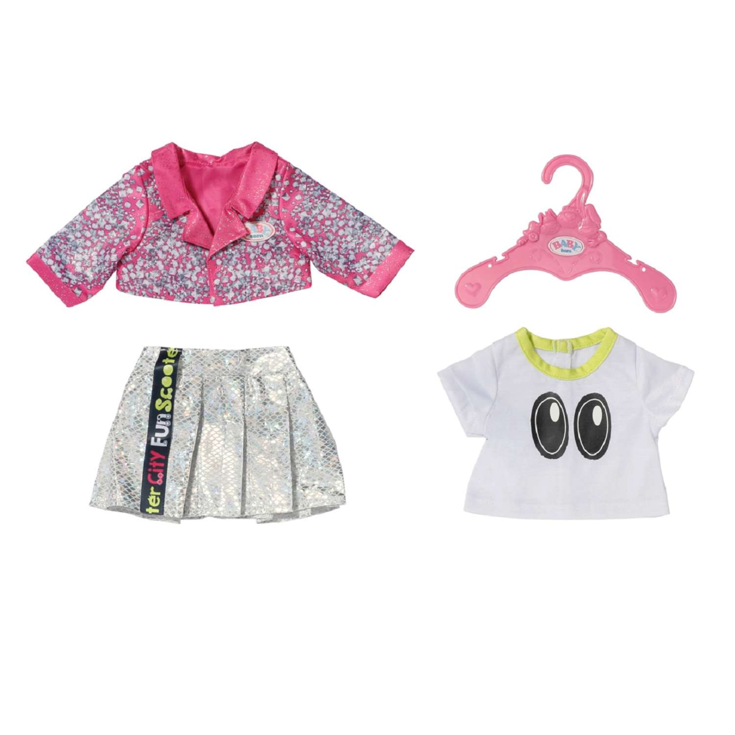 Набор одежды для куклы Zapf Creation BABY born Модный городской наряд с жакетом 830-222 - фото 1