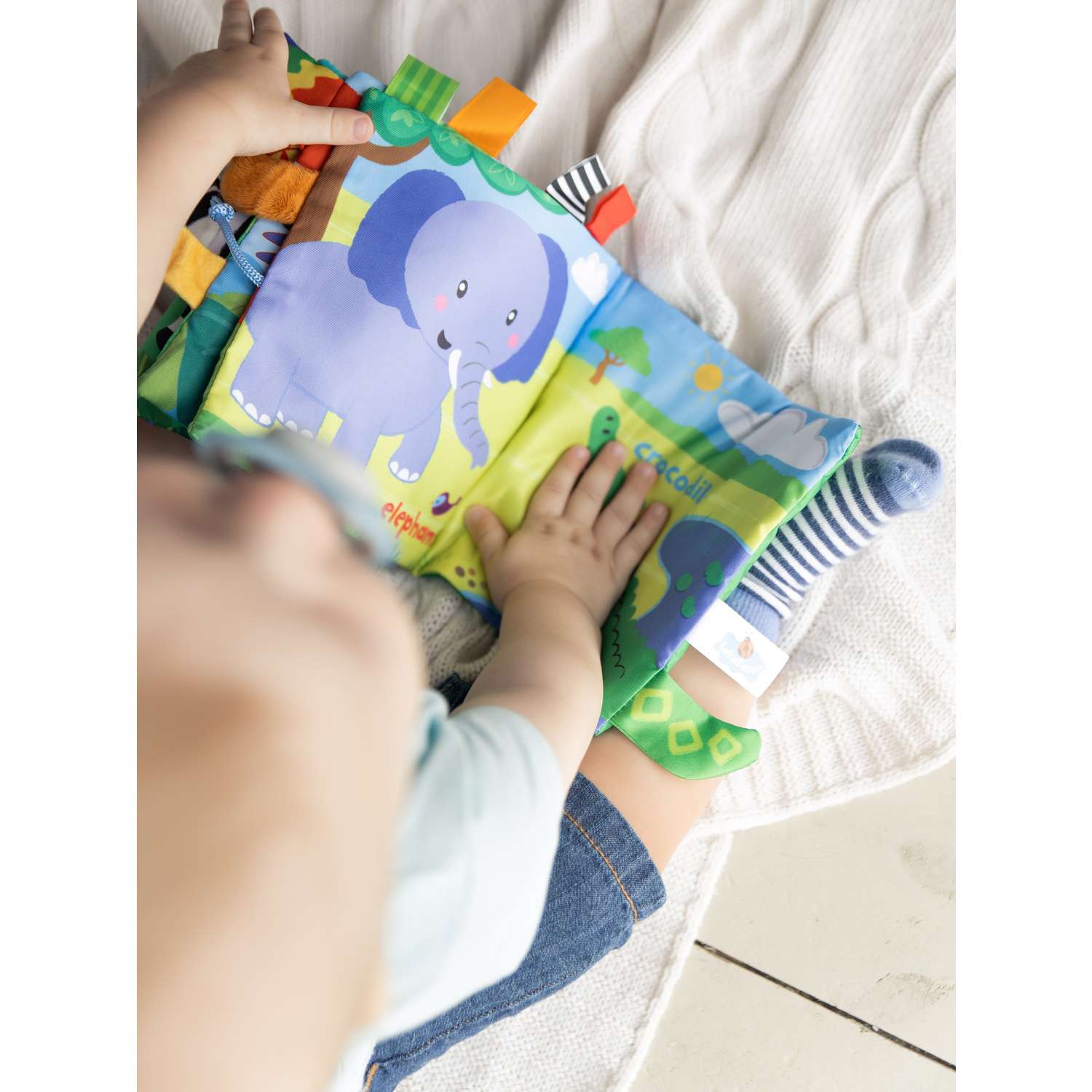 Мягкая книжка шуршалка FergoKids Сафари развивающие игрушки для новорожденных малышей девочек и мальчиков от 0 - фото 9