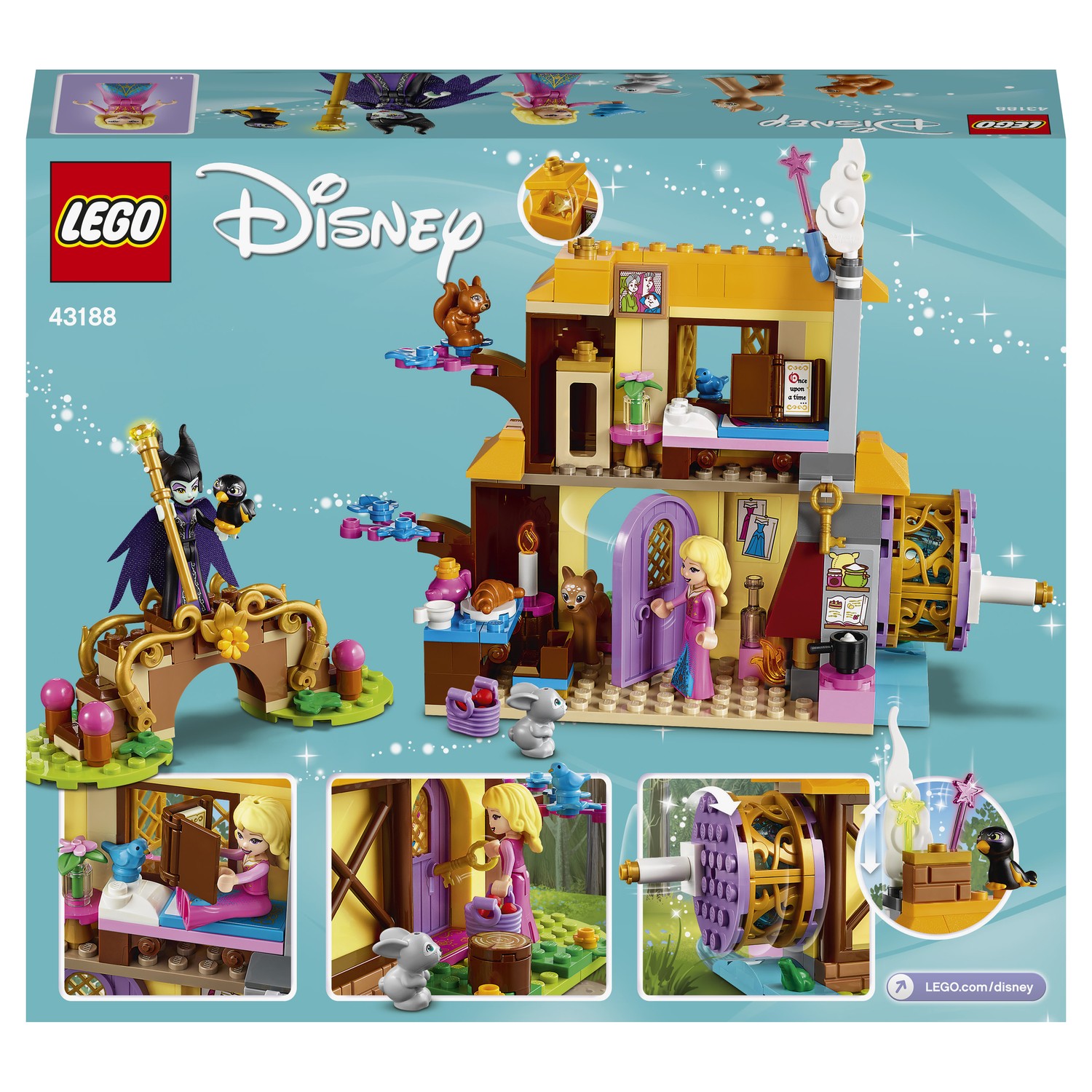 Конструктор LEGO Disney Princess Лесной домик Спящей красавицы 43188 купить  по цене 499 ₽ в интернет-магазине Детский мир