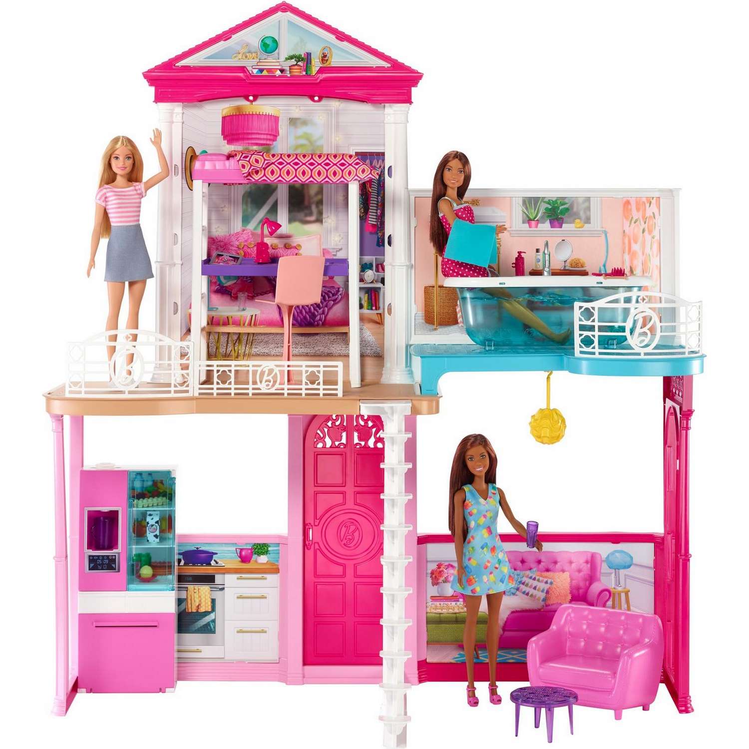 Набор игровой Barbie дом+куклы +аксессуары GLH56 GLH56 - фото 1