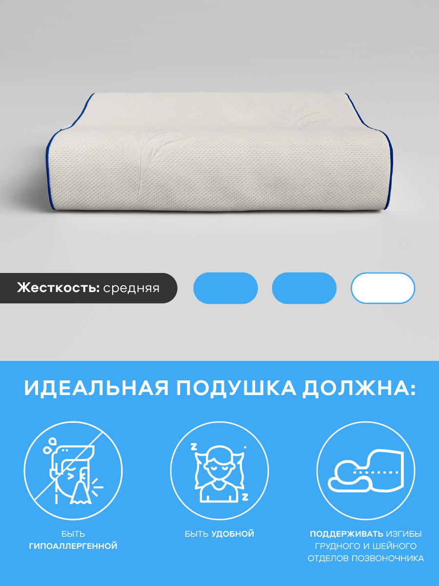 Подушка анатомическая MemorySleep S Medium - фото 5