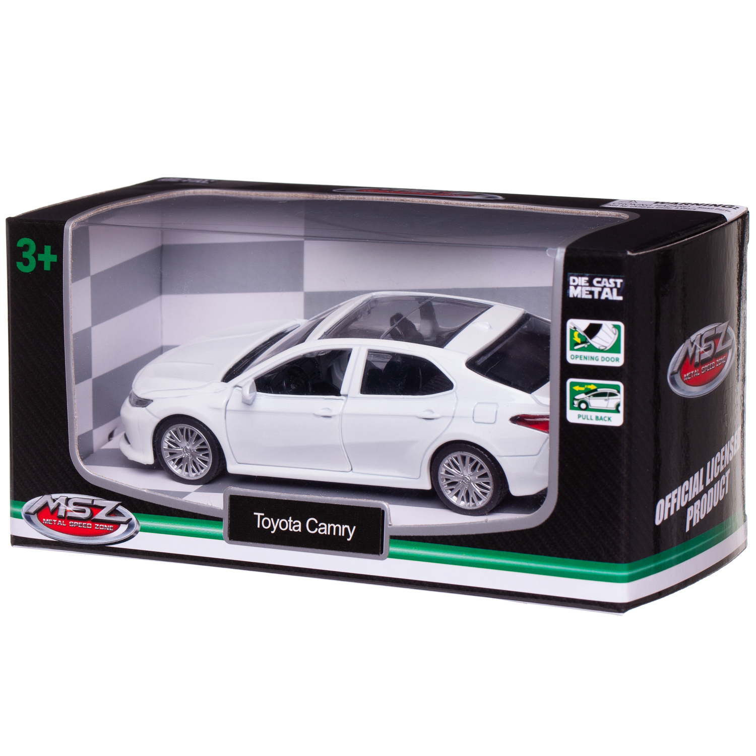 Автомобиль Abtoys Toyota MSZ 1:43 инерционный белый WE-15961W - фото 3