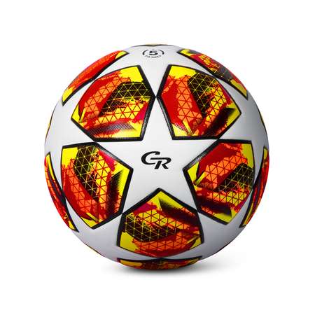 Мяч футбольный ДЖАМБО термоспайка панелей размер 5 оранжевый