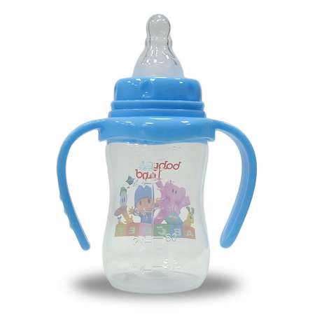 Бутылочка Baby Land с ручками 150мл с силиконовой соской Air System голубой