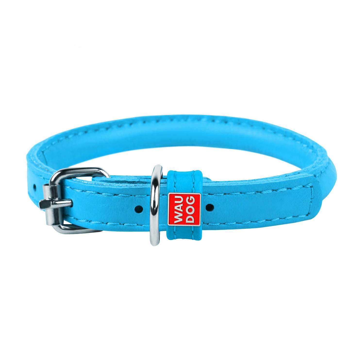Ошейник для собак Waudog Glamour круглый малый Синий 22402 - фото 1