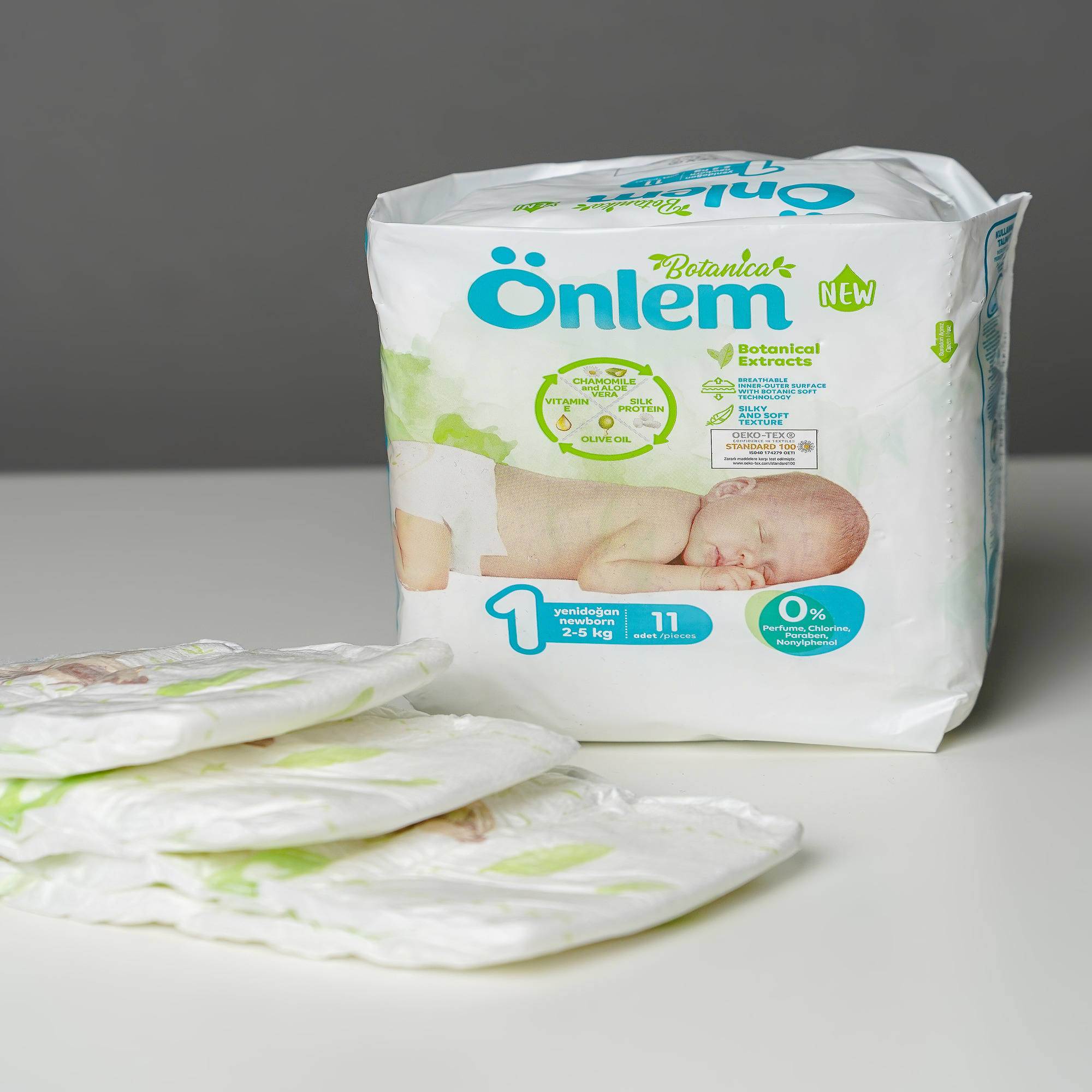Подгузники Onlem Botanica для новорожденных 1 2-5 кг 11 шт - фото 6