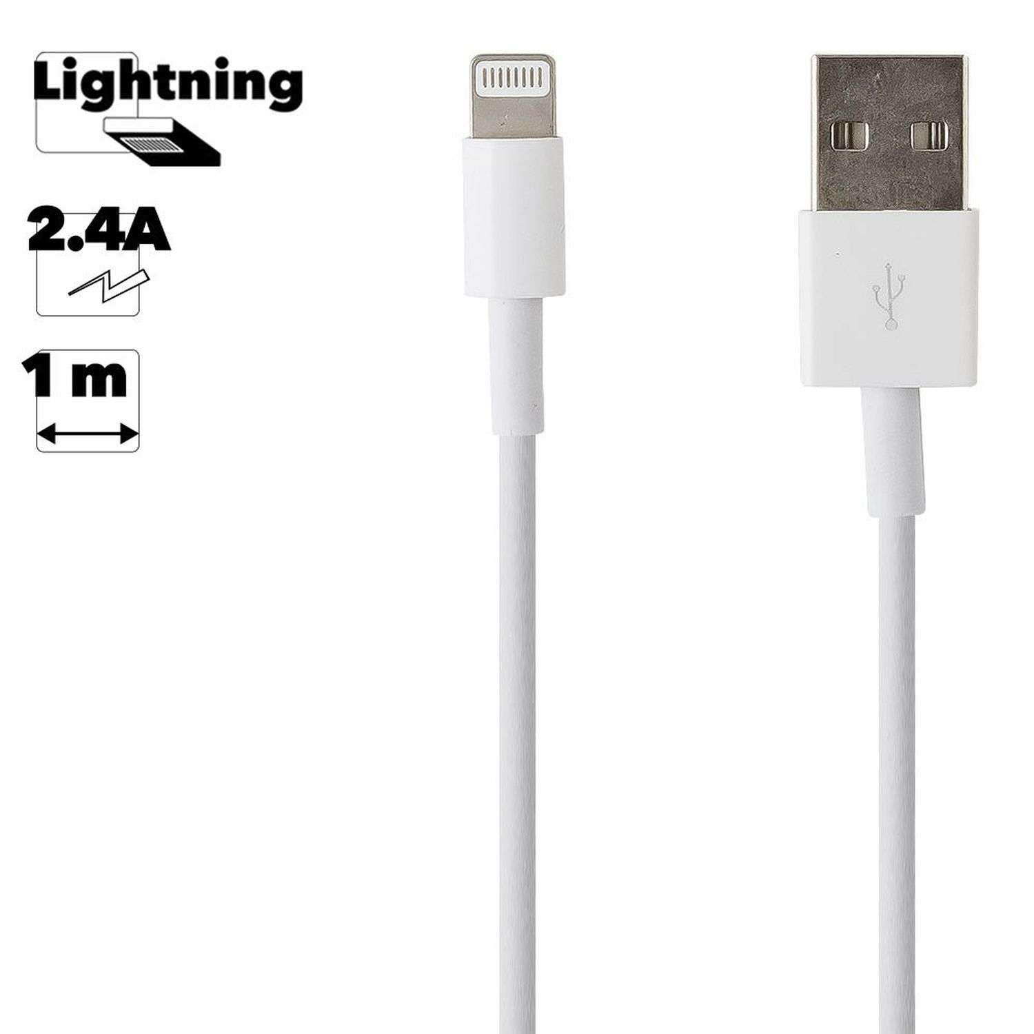 USB кабель Liberty Project Apple Lightning 8-pin Бел - фото 4