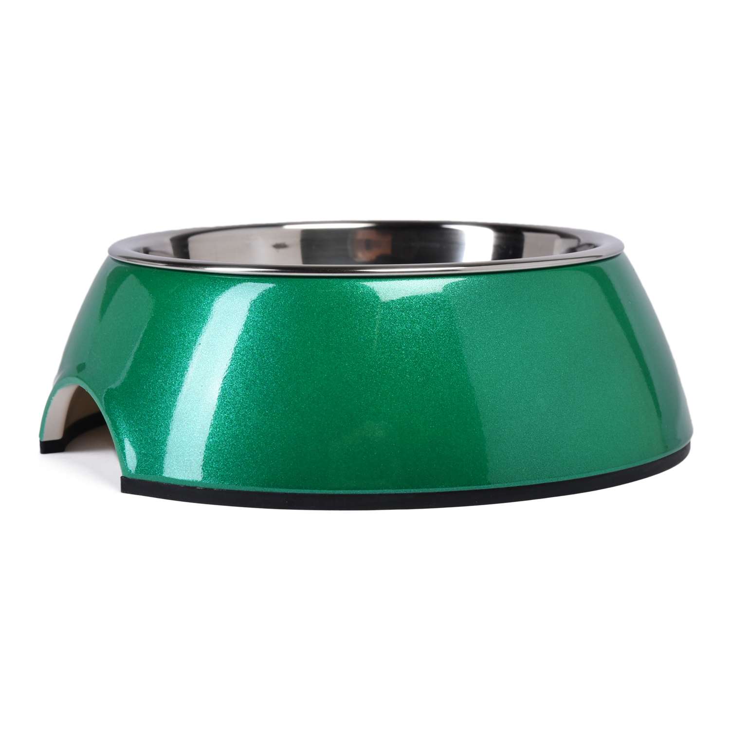 Миска для собак SuperDesign на меламиновой подставке 160мл Зеленый перламутр 16040 - фото 2